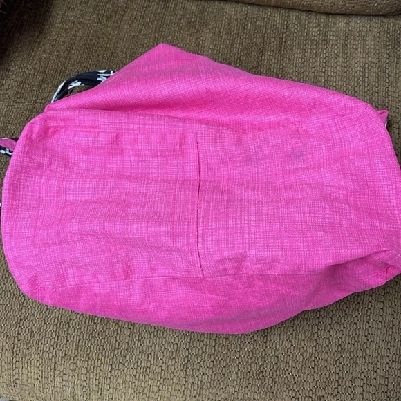 Thirty One Black Floral Brushstrokes Reversible Shoulder Bag Purse - Picture 5 of 10